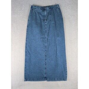 Christopher & Banks Modest Denim Skirt Size 10 Long Maxi Column Jean skirt